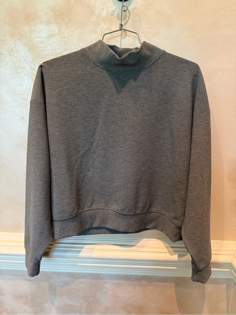 CALIA by Carrie Underwood Women's Gray Mock Neck Sweatshirt
